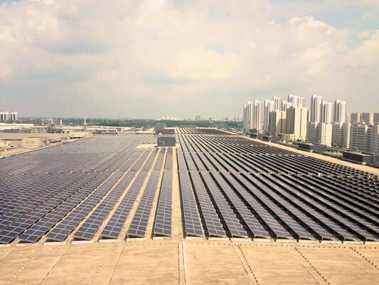 품질 25 년 장수성 태양광 지붕 장착 설계 된 지붕 응용 태양광 발전 모듈 지원 프레임 워크 공장